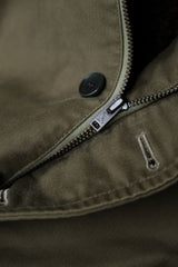 WACKO MARIA N-1 Deck Jacket Leather Collar Studded&Patch Leather Collar Studded&Patch Navy Deck Jacket WALDES Zipper