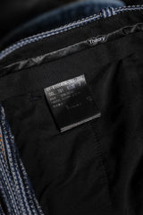 Theory Striped Flared Pants New York brand straight printed flared pants dark blue