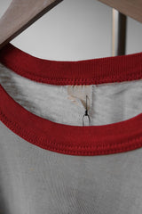 1980年代のヴィンテージ JEG'S ハイパフォーマンス リンガー Tシャツ ヴィンテージ レーシング プリント パイピング ショート キックス