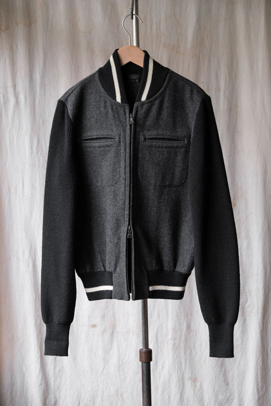 JIL SANDER 2000’s Wool Varsity Jacket 羊毛雙拉鏈棒球外套 riri Zipper
