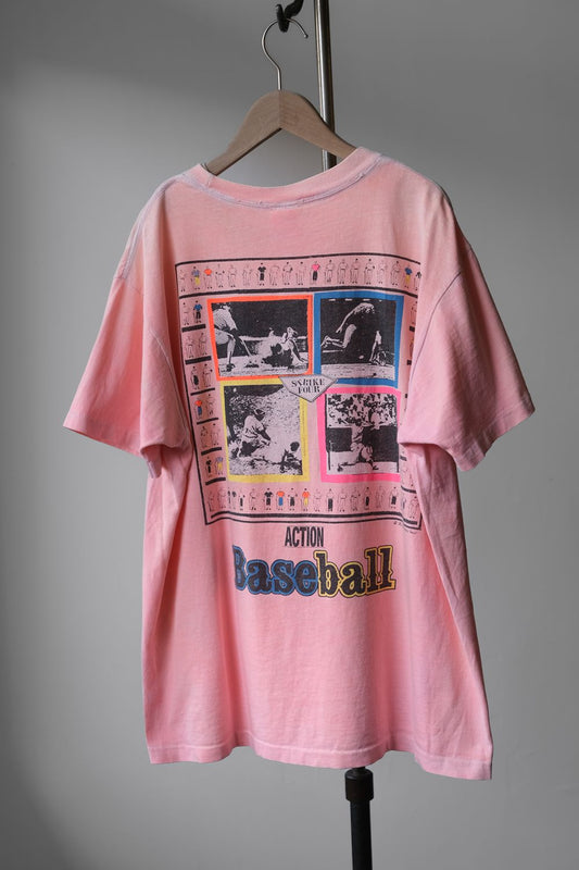 1990's Vintage Anvil Strike Four Baseball Tee, made in the USA with a four-ball print.