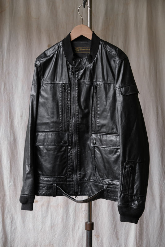 Undercover 09S/S Leather Rider Jacket 高橋盾 riri 拉鏈騎士皮衣夾克