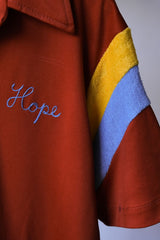 1970年代のキングルイ刺繍ボウリングポロシャツ。アメリカ製のヴィンテージチェーンカー刺繍ボウリングポロシャツ。