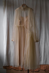 Chika Kisada Tulle One Piece Dress Japanese designer brand high-necked tulle dress with detachable lining