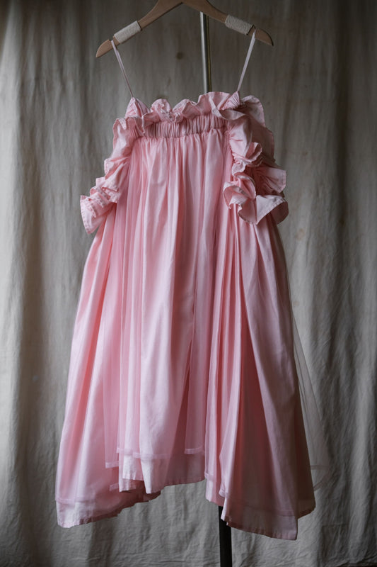 ノワール ケイ ニノミヤ コム デ ギャルソン ピンク チュール タンクドレス