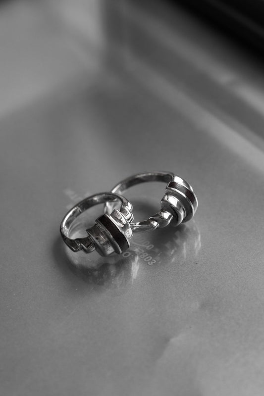 Layered Ripple 925 Sterling Silver Ring 層疊波紋925純銀戒