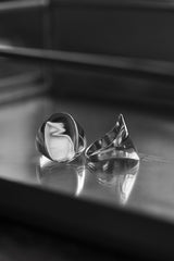 ミニマルなブランクシグネット925スターリングシルバーリング