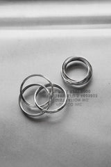 Interlocking Loop 925 Sterling Silver Ring 交疊環形925純銀戒