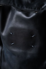 Maison Martin Margiela 12S/S 2-Way Leather Shoulder Tote Bag Maison Martin Margiela dark blue leather shoulder tote bag