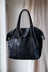 Maison Martin Margiela 12S/S 2-Way Leather Shoulder Tote Bag Maison Martin Margiela dark blue leather shoulder tote bag