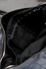 Maison Martin Margiela 12S/S 2-Way Leather Shoulder Tote Bag Maison Martin Margiela dark blue leather shoulder tote bag