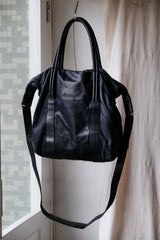 Maison Martin Margiela 12S/S 2-Way Leather Shoulder Tote Bag Maison Martin Margiela dark blue leather shoulder tote bag