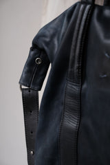 Maison Martin Margiela 12S/S 2-Way Leather Shoulder Tote Bag Maison Martin Margiela dark blue leather shoulder tote bag
