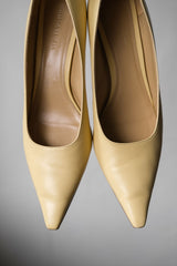 BOTTEGA VENETA PRE-LOVED Pointed low-heel pumps leather pointed low-heel pumps