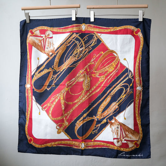 Vintage “Leonardi” Silk Scarf 復古凡爾賽風格絲質方巾
