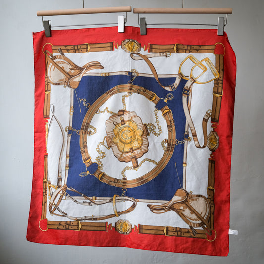 Vintage Scarf Made in Italy 復古凡爾賽風格方巾 義大利製
