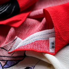 ヴィンテージ日本の芸者スタイルのレーヨンスカーフ日本の芸者プリントレーヨンスカーフ片面プリント