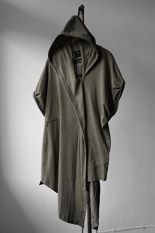 DEMOBAZA Asymmetrical Zip-up Hoodie Bulgarian designer brand irregular zipper hooded cardigan