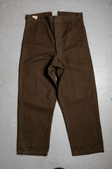 French 1950~60's Vintage SNCF Railway Workers Pants French National Railway Workers Canvas Work Pants