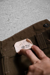 French 1950~60's Vintage SNCF Railway Workers Pants French National Railway Workers Canvas Work Pants