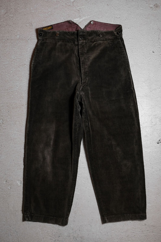 French 1940~50’s Vintage Corduroy Buckle Work Pants 法國古著巴黎釦燈芯絨工作褲