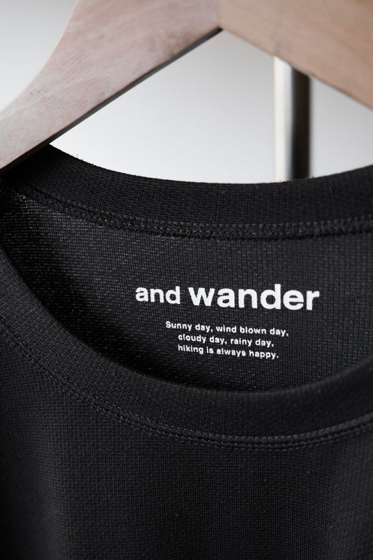 and wander Power Dry Jersey Raglan T-shirt Japanese outdoor functional brand quick-drying functional fabric long-sleeved top