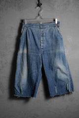 リメイクヴィンテージ ユニオンメイド デニムオーバーオール ショーツ