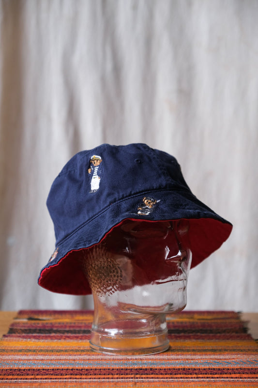 ポロ ラルフローレン リバーシブル ベア 刺繍 バケットハット