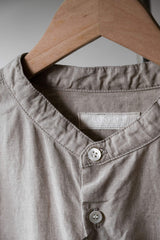 CONFECT nest robe 22F/W Linen Band Collar Shirt Japanese designer brand embryo color linen collarless shirt made in Japan