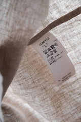 CONFECT nest robe 22F/W Linen Band Collar Shirt Japanese designer brand embryo color linen collarless shirt made in Japan