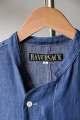 HAVERSACK 22S/S Stand Collar Linen Work Shirts Japanese designer brand stand collar linen work shirt made in Japan
