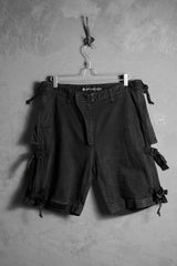 MOUT RECON TAILOR 19SS Wlid Things Jet Black Denim Shell Short 日本のデザイナーブランド グレー×ブラックデニム 機能性ショーツ