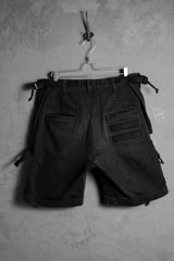 MOUT RECON TAILOR 19SS Wlid Things Jet Black Denim Shell Short 日本のデザイナーブランド グレー×ブラックデニム 機能性ショーツ