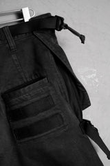 MOUT RECON TAILOR 19SS Wlid Things Jet Black Denim Shell Short 日本のデザイナーブランド グレー×ブラックデニム 機能性ショーツ