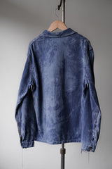 ”SANFOR LAVAFIX” French Vintage Bleached Work Jacket 法國工裝古著 藍染漂白工作夾克