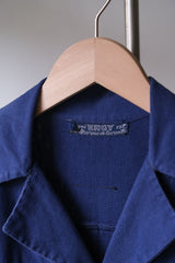 ”ERGY” Vintage Indigo Safari Shirt 古著工裝藍染工作襯衫