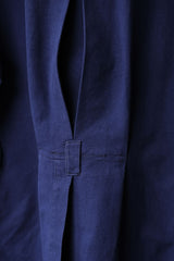 ”ERGY” Vintage Indigo Safari Shirt 古著工裝藍染工作襯衫