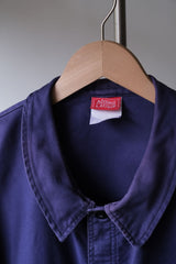 ”ADOLPHE LAFONT” French Vintage Moleskin Work Jacket 法國工裝古著 藍紫色鼴鼠皮工作外套