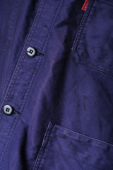 ”ADOLPHE LAFONT” French Vintage Moleskin Work Jacket 法國工裝古著 藍紫色鼴鼠皮工作外套