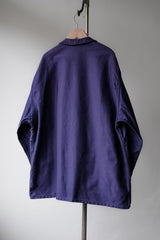 ”ADOLPHE LAFONT” French Vintage Moleskin Work Jacket 法國工裝古著 藍紫色鼴鼠皮工作外套
