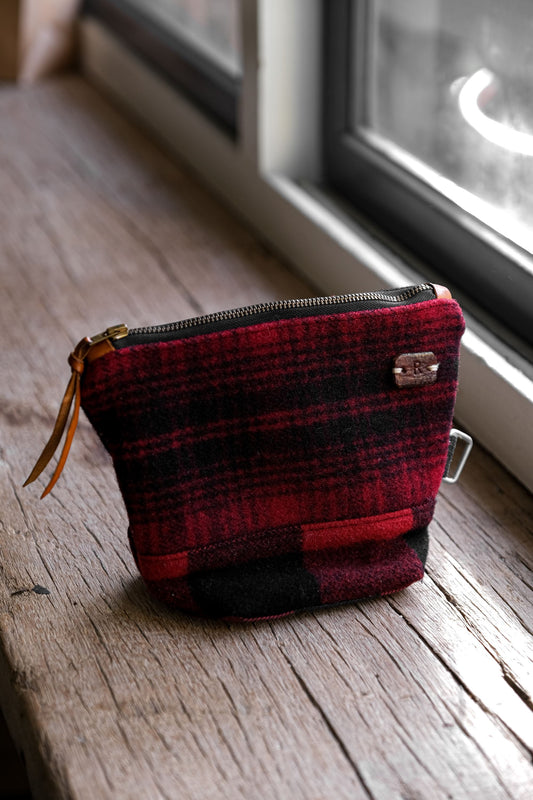 J.S.HOMESTEAD Journal Standard Check Tartan Pouch Bag 日系選貨品牌復古支線 格紋毛呢小包
