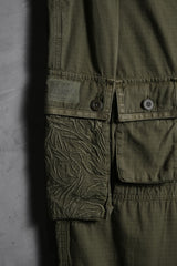 ティンバーランド x クロット FUTURE 73 カーゴトラウザーズ「オリーブグリーン」コラボレーション 刺繍ポケットトラウザーズ