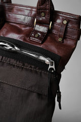 DIESEL 2000年代 レザー/ナイロン トートバッグ レザーステッチ ナイロン ハンドバッグ ブリーフケース