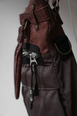 DIESEL 2000年代 レザー/ナイロン トートバッグ レザーステッチ ナイロン ハンドバッグ ブリーフケース