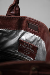 DIESEL 2000年代 レザー/ナイロン トートバッグ レザーステッチ ナイロン ハンドバッグ ブリーフケース