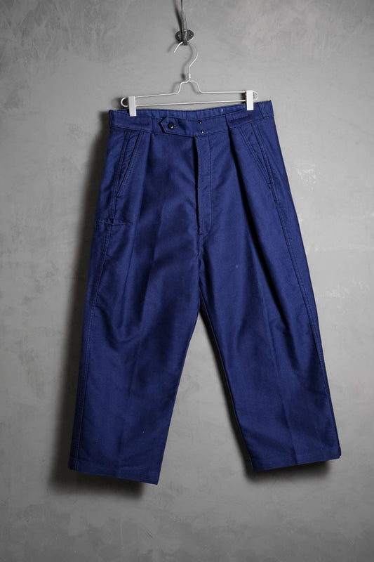 ”ADOLPHE LAFONT” French Vintage Moleskin Work Pants 法國工裝古著 靛藍鼴鼠皮工作褲