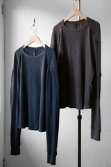 entire studios オーガニックコットン ワッフル サーマル ロングスリーブ Tシャツ