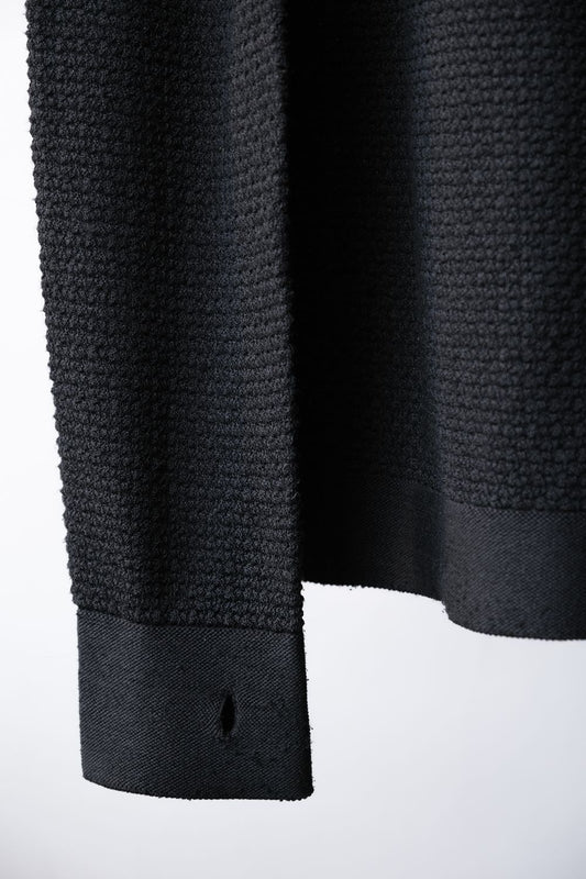HERENESS Wool Polyester Knit Hoodie Japanese emerging functional brand wool blend knitted hooded top made in Japan