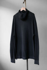 HERENESS ウールポリエステルニットパーカー 日本の新興機能性ブランド ウール混ニットフード付きトップス 日本製