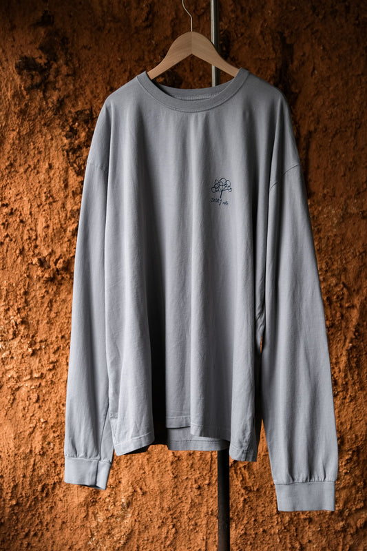 Story mfg. Again L/S Tee イギリスのサステナブルファッションブランド リサイクルコットン 長袖 グレー